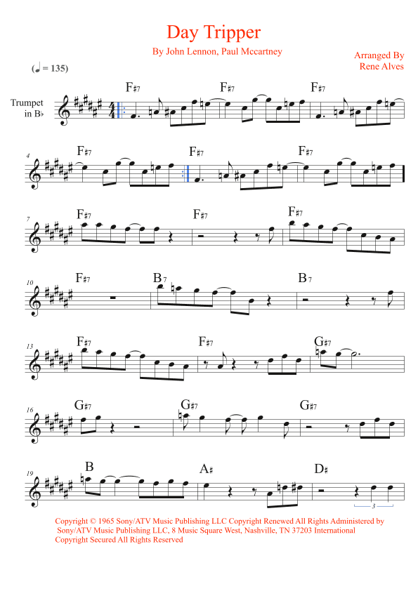 Day Tripper (arr. Rene Alves)