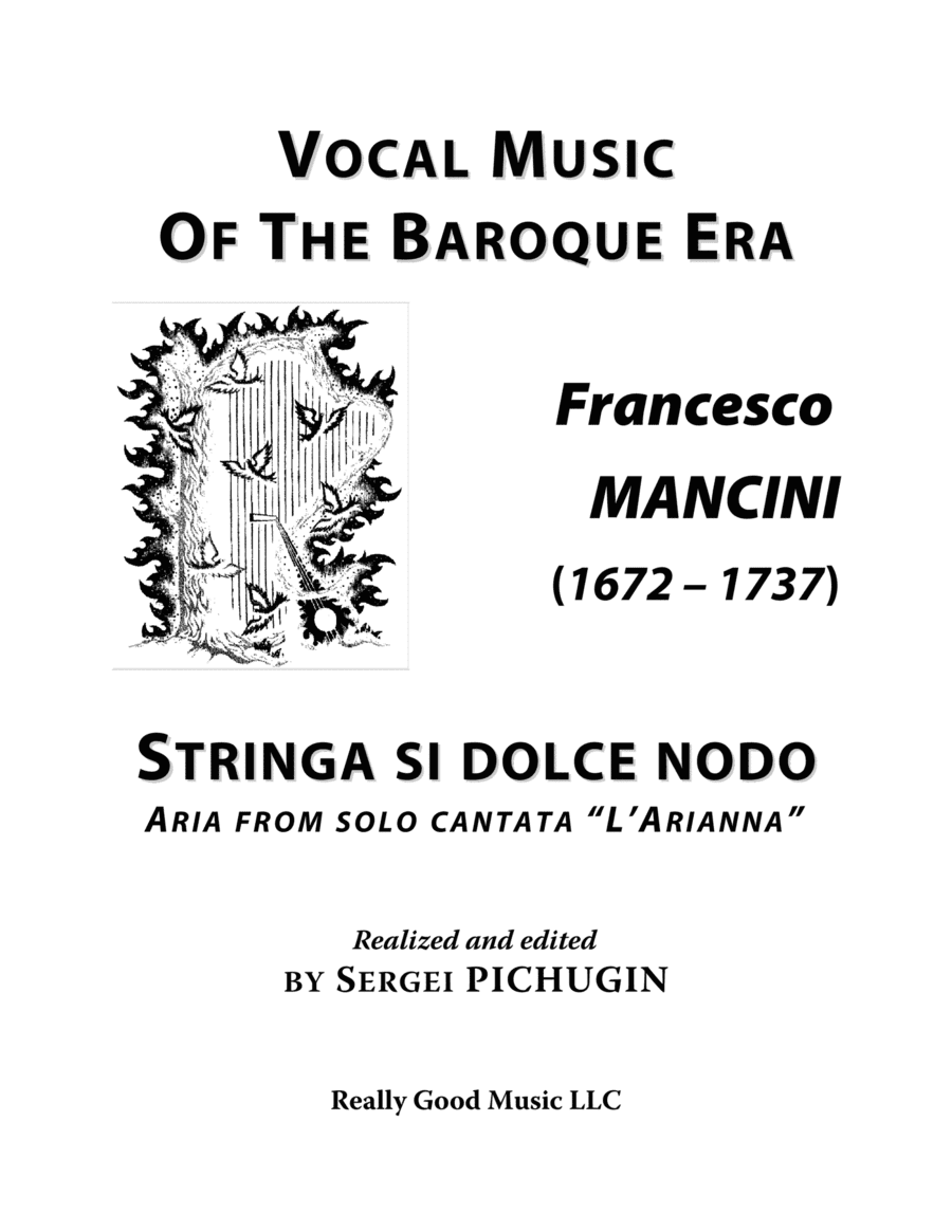 MANCINI Francesco: Stringa si dolce nodo, aria from solo cantata "L'Arianna", arranged for Voice and (arr. Sergei PICHUGIN)