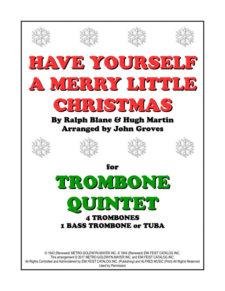 Have Yourself A Merry Little Christmas (arr. John Groves)
