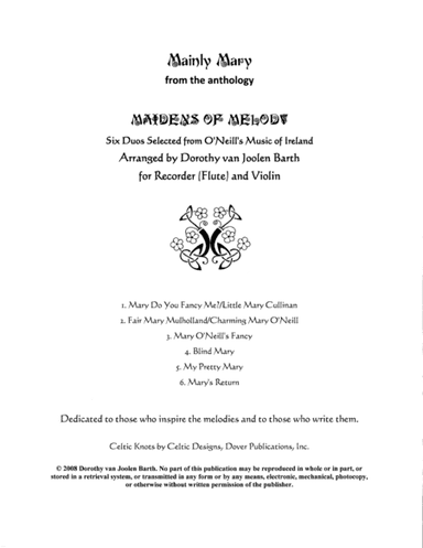 Mainly Mary (6 Duos) (arr. Dorothy van Joolen Barth)