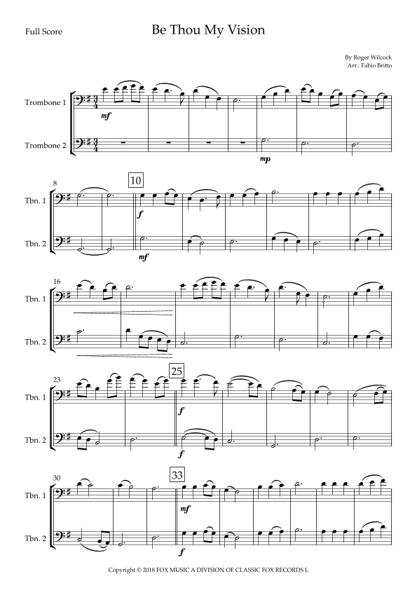 Be Thou My Vision (arr. Fabio Britto)