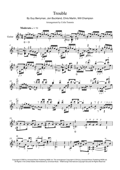 Trouble (arr. Colin Tommis)