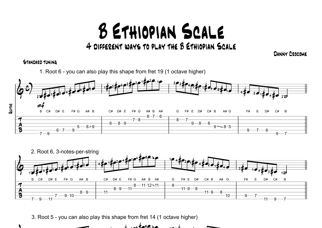 B Ethiopian Scale (4 Ways to Play)