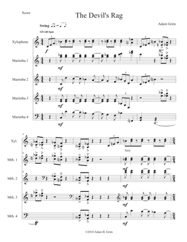Devil's Rag (Marimba Accompaniment)