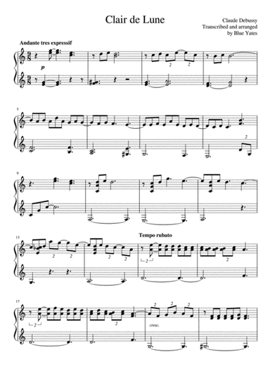 Clair de Lune (Claude Debussy) (arr. Blue Yates)
