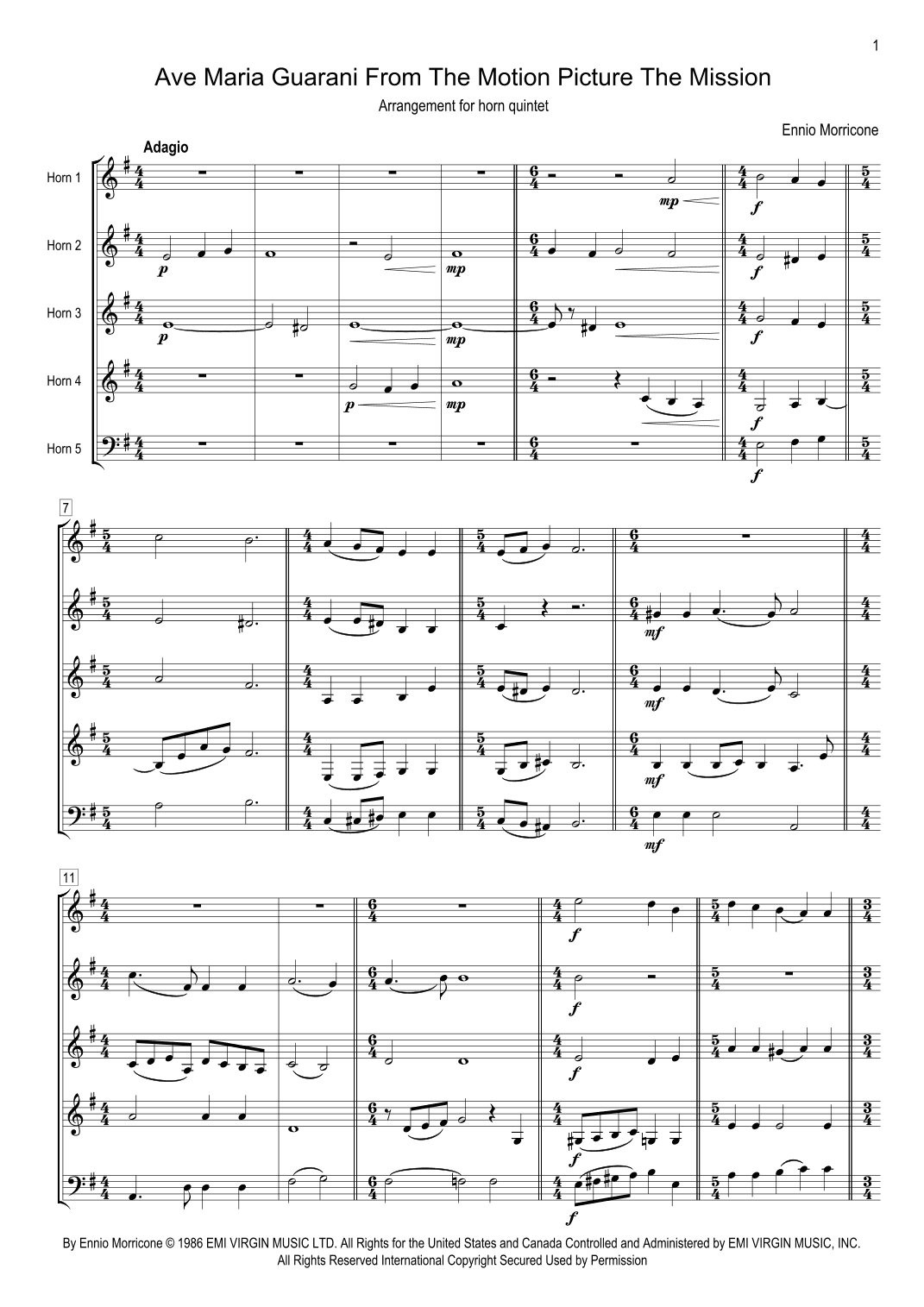 Ave Maria Guarani (arr. Edition Maulwurf)