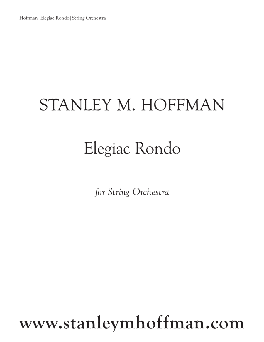 Elegiac Rondo