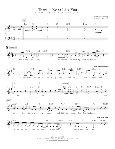 There Is None Like You (arr. Travis J. Gandy)