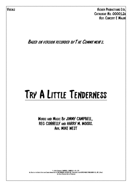 Try A Little Tenderness (arr. Mike West)