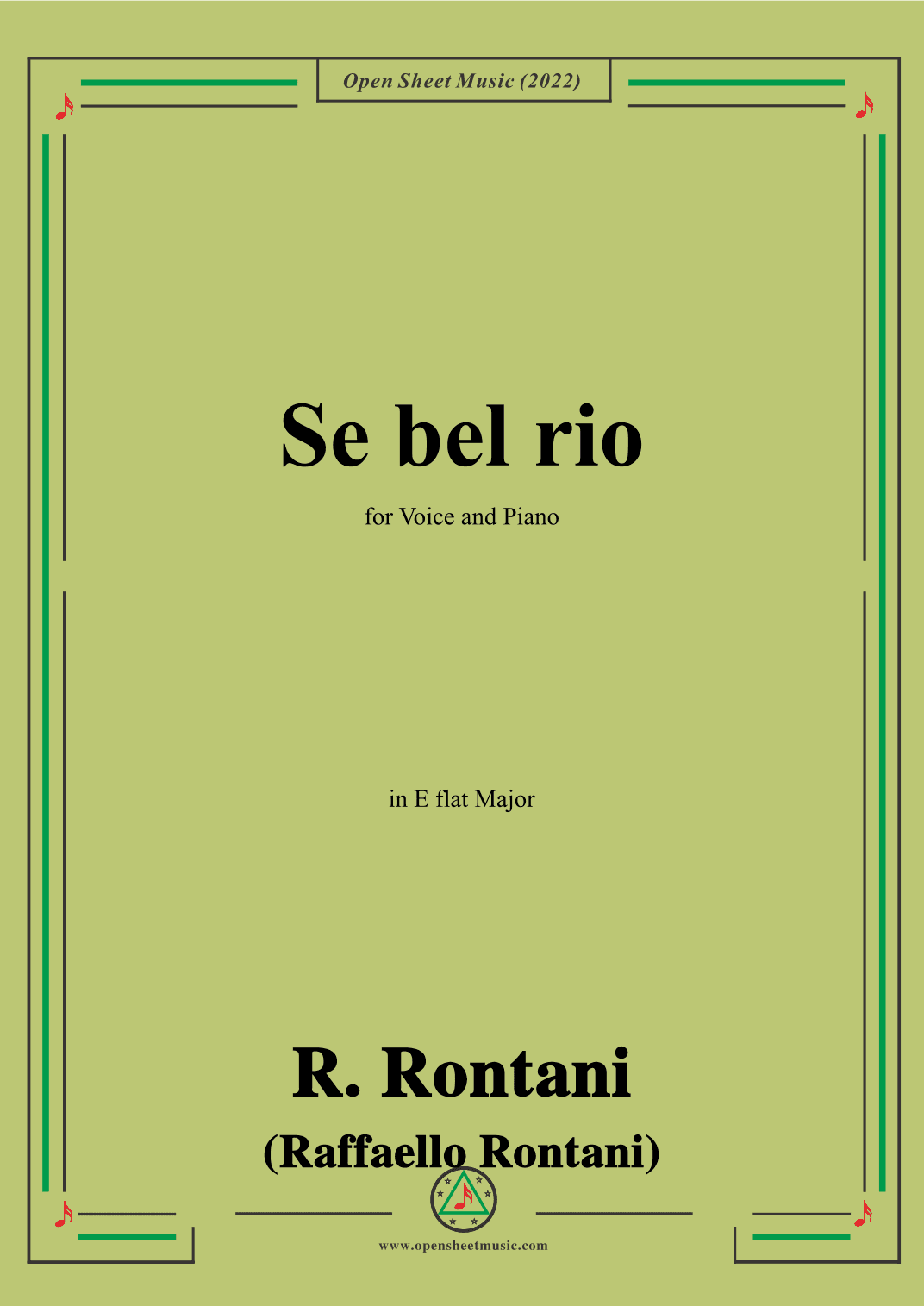 R. Rontani-Se bel rio,in E flat Major (arr. OSM Press)