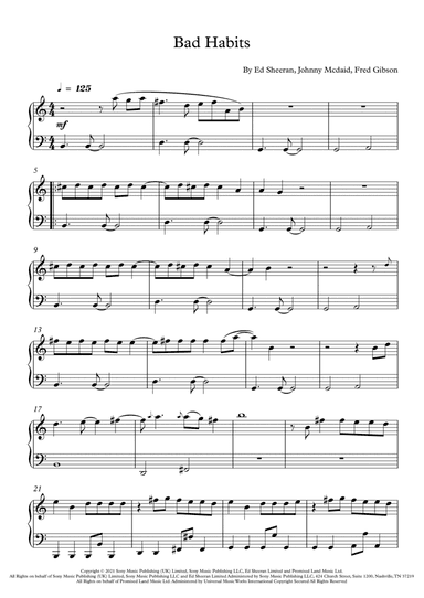 Bad Habits (arr. Fernanda Moura)