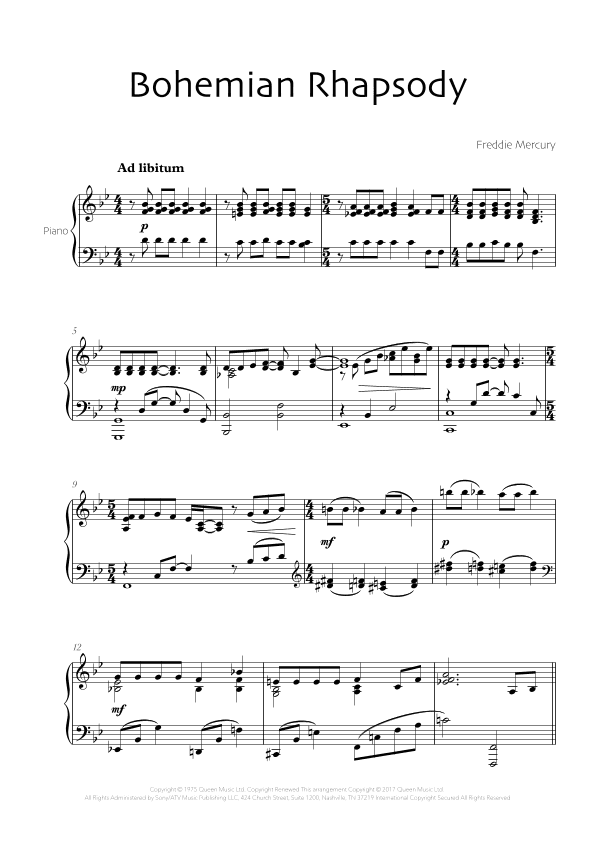 Bohemian Rhapsody (arr. Robin Hood Editions)