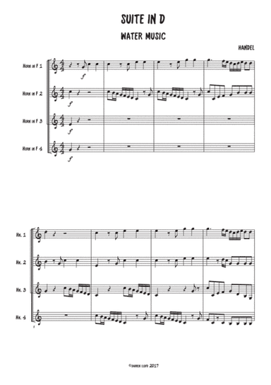 Handel's Water music 1st movement - French Horn quartet (arr. Darren Lloyd)