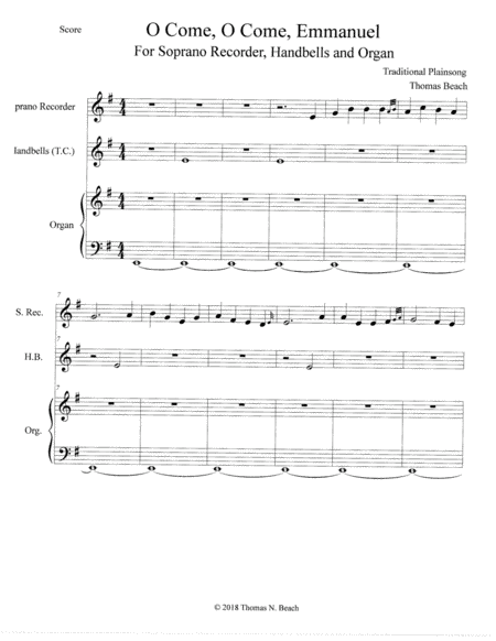 O Come, O Come, Emmanuel (arr. Thomas N Beach)