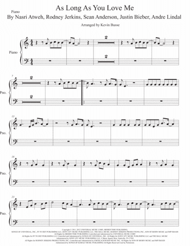 As Long As You Love Me (arr. Kevin Busse)