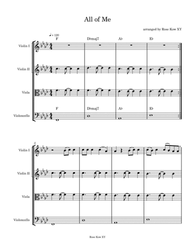 All Of Me (arr. Rose Kow XY)