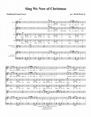 Sing We Now of Christmas (arr. David Heck, Jr.)