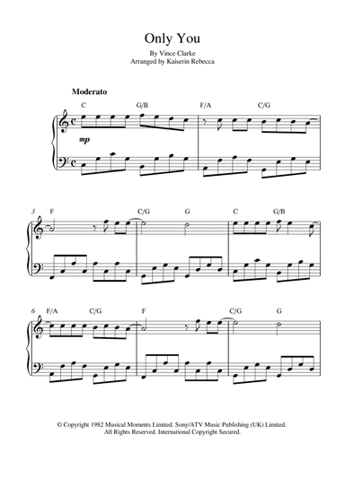 Only You (arr. Kaiserin Rebecca)