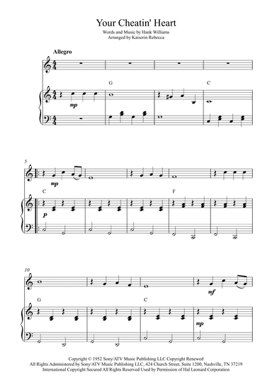 Your Cheatin' Heart (arr. Kaiserin Rebecca)