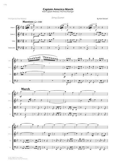 Captain America March - Score Only (arr. César Madeira)