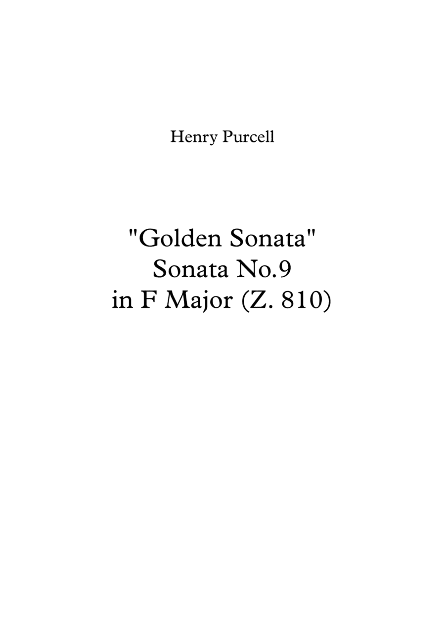 Golden Sonata - Henry Purcell (arr. Jope)