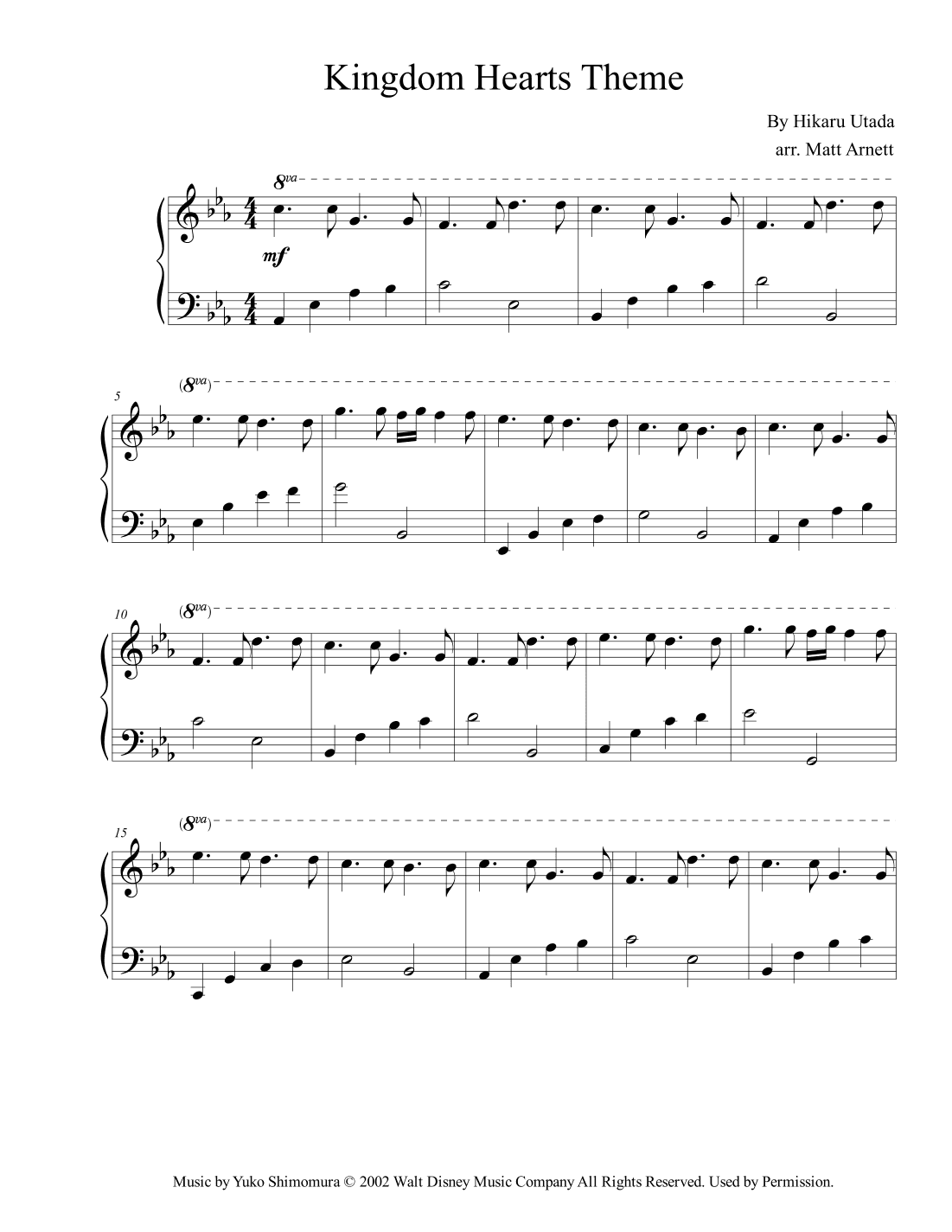 Kingdom Hearts Theme (arr. Matt Arnett)