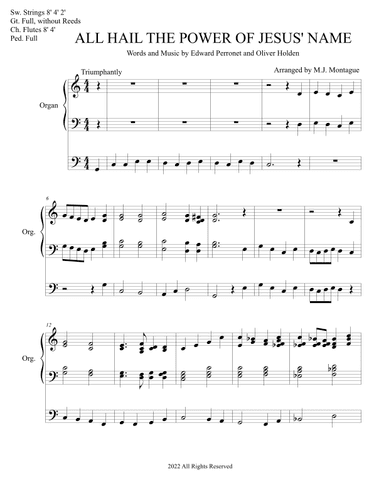 All Hail the Power of Jesus' Name (arr. M.J. Montague)
