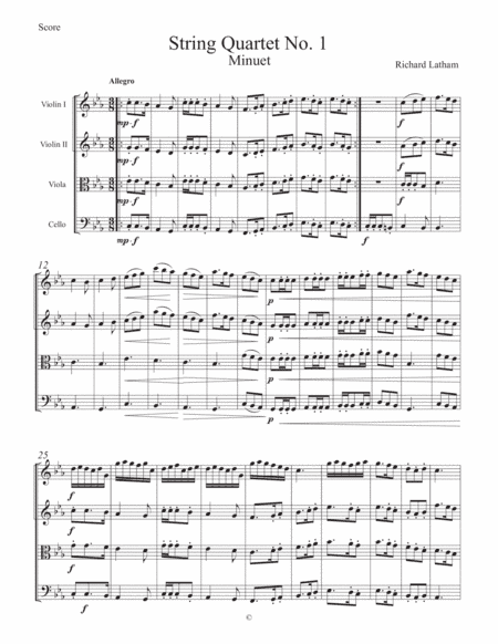 String Quartet No. 1 - III: Minuet