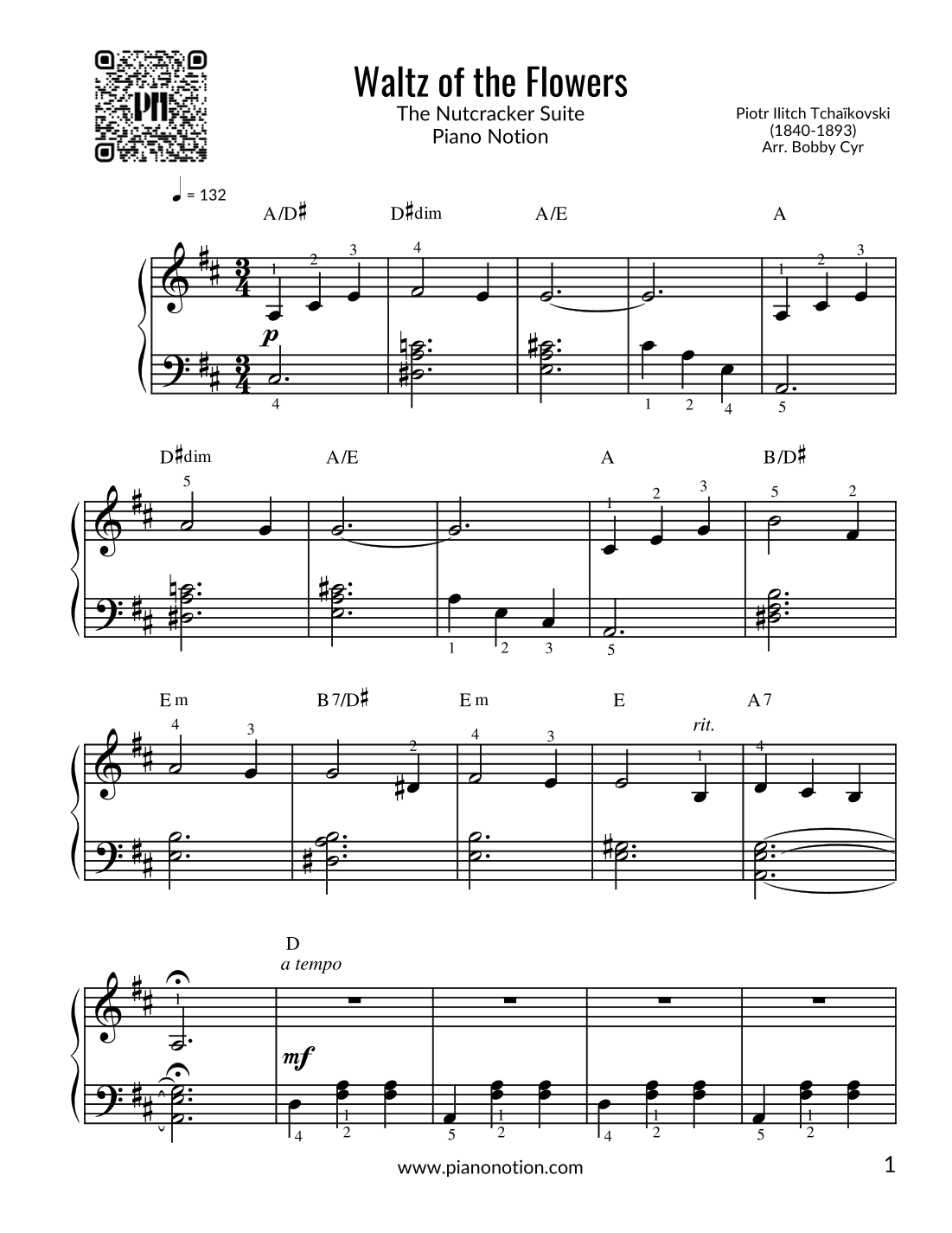 Waltz of the Flowers - The Nutcracker Suite (Piano Solo) (arr. Bobby Cyr)