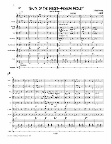 "SouthOf The Border Mexican Medley"---------String Orchestra-----Heritage Series #5 (arr. John Philips)