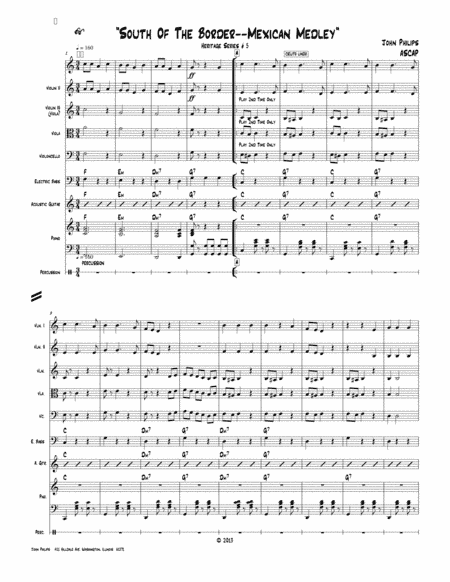 "SouthOf The Border Mexican Medley"---------String Orchestra-----Heritage Series #5 (arr. John Philips)
