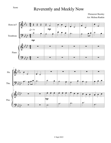 Reverently and Meekly Now (arr. Melissa Rankin)