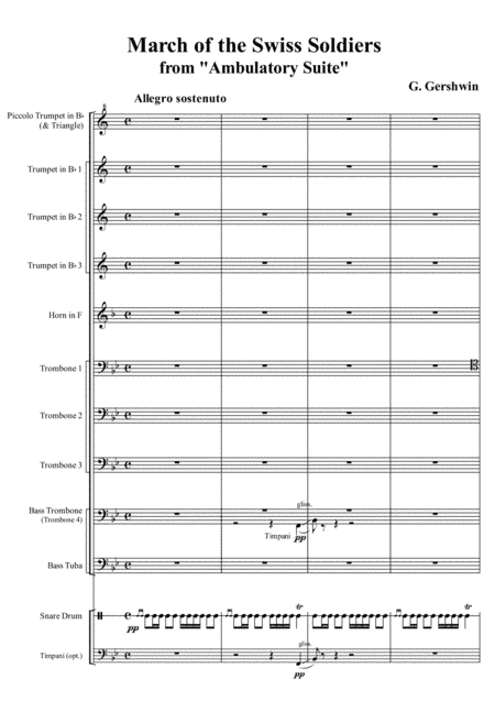G. Gershwin - March of the Swiss Soldiers from 'Ambulatory Suite', arr. for Brass Ensemble (arr. Xlomeg)