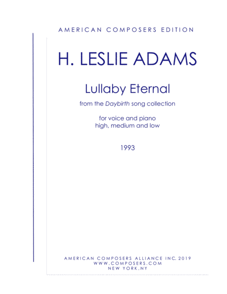 [Adams] Lullaby Eternal (from Daybirth)