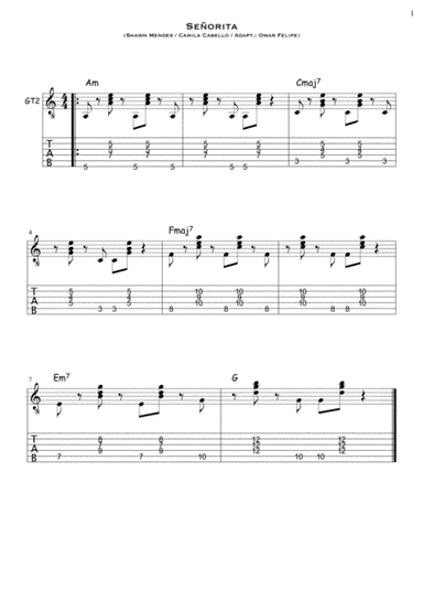 Senorita (arr. Omar Felipe (Spanish guitarist))