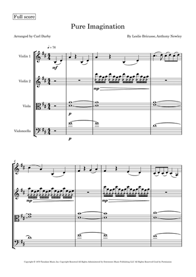 Pure Imagination (arr. Carl Darby)