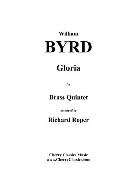 Gloria from "Mass for Five Voices" for Brass Quintet (arr. Richard Roper)