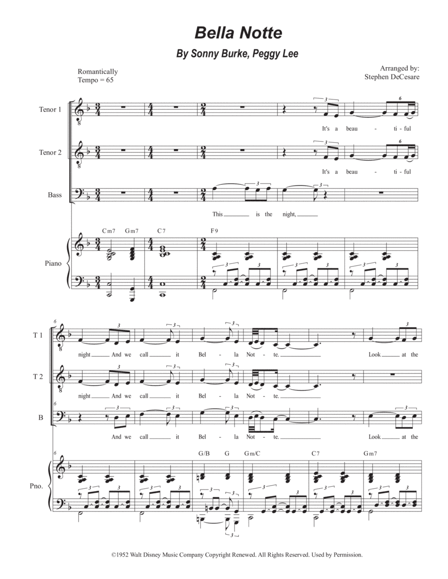 Bella Notte (arr. Stephen DeCesare)