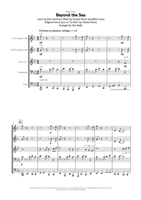 Beyond The Sea (arr. Seb Skelly)