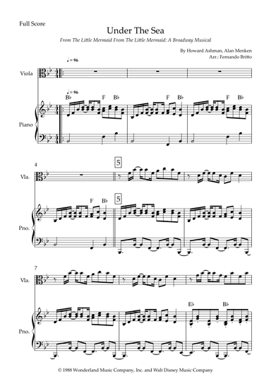 Under The Sea (arr. Fernando Britto)