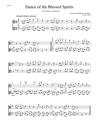 Dance of the Blessed Spirits from Orpheus and Eurydice-for viola duet (arr. Katrina Wreede)