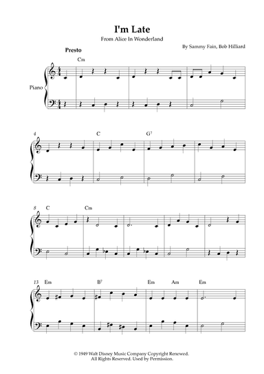 I'm Late (arr. Karen Gueiros)