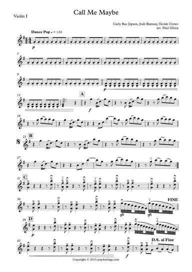 Call Me Maybe (arr. pop4strings.com)