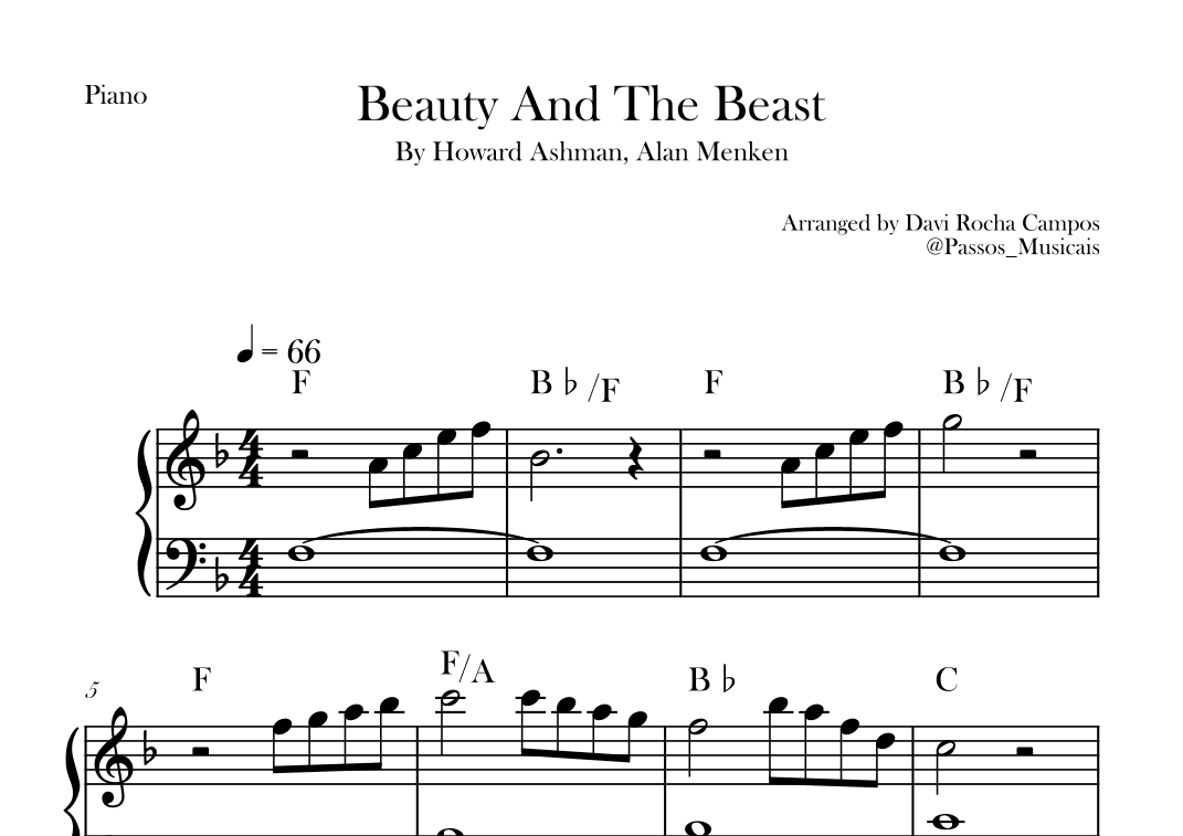 Beauty And The Beast (arr. Davi Rocha Campos)
