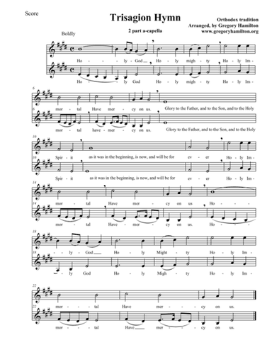 Trisagion Hymn (arr. Dr. Gregory Hamilton)
