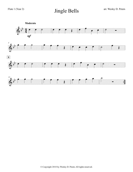Jingle Bells (Very Young Band) (arr. Wesley D. Peters)