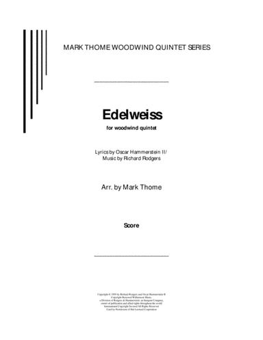 Edelweiss (arr. Mark Thome)