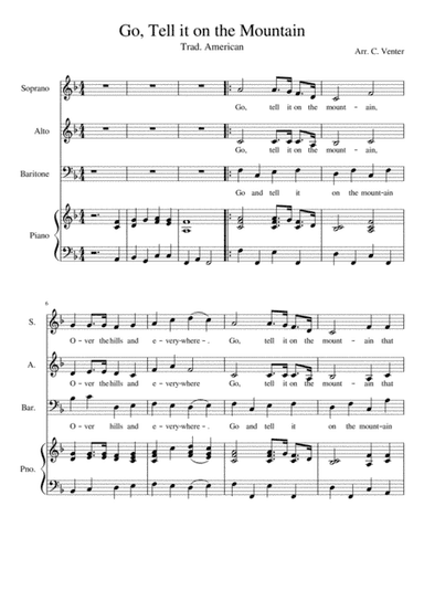 Go, Tell it on the Mountain (arr. Caroline Venter)