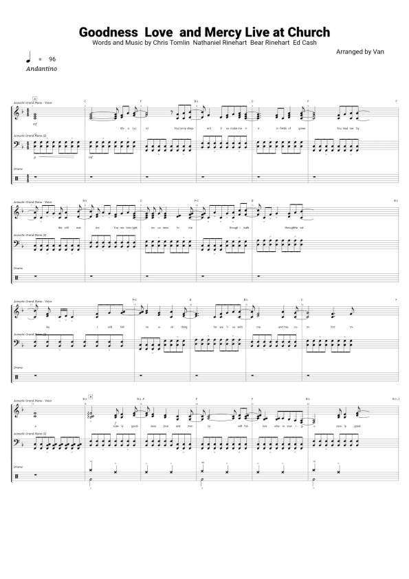 Goodness Love And Mercy (arr. Van)