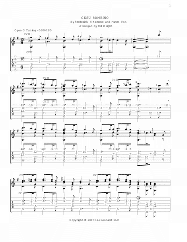 Gesu Bambino (the Infant Jesus) (arr. Ed Wright)